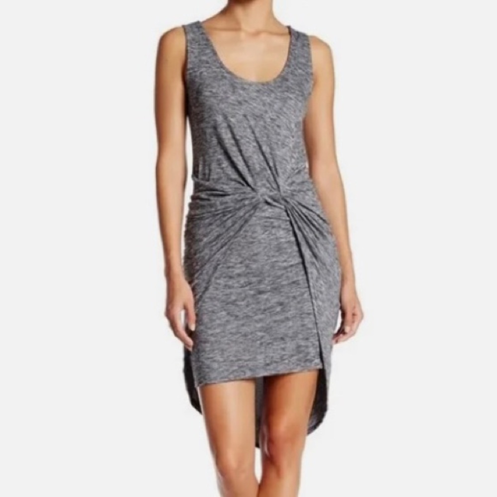 The Vanity Room knit knot bodycon hi-low sleeveless stretch dress, size small